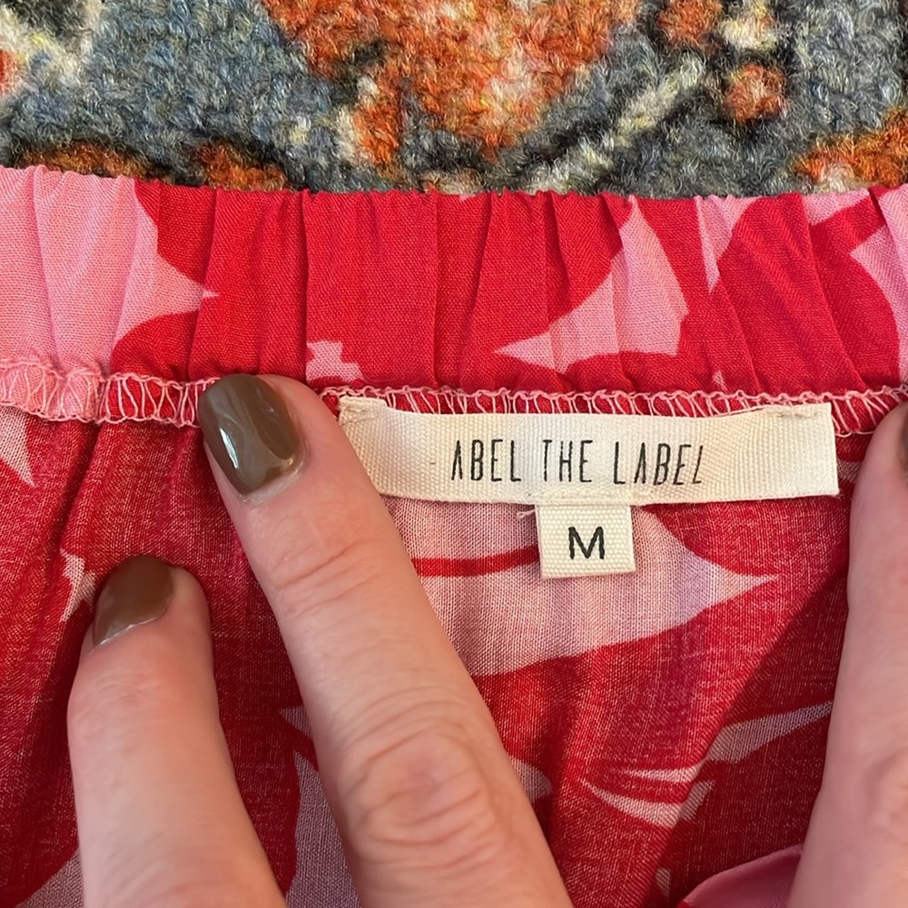 Abel the Label Anthropologie Pink Floral Maxi Skirt | Size M - Picture 3 of 6